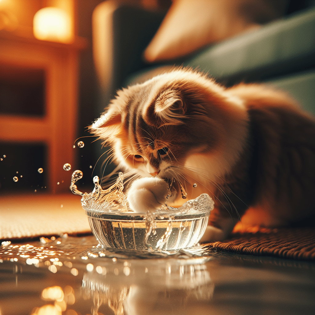 Why Your Cat Plays in the Water Bowl